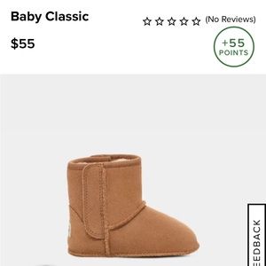 Infant ugh boots . Chestnut brown 0/1 fits 0-6 months NWT Unisex